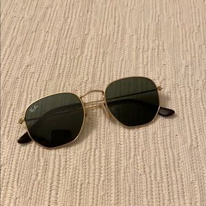 Ray-Ban Gold and Green Sunglasses